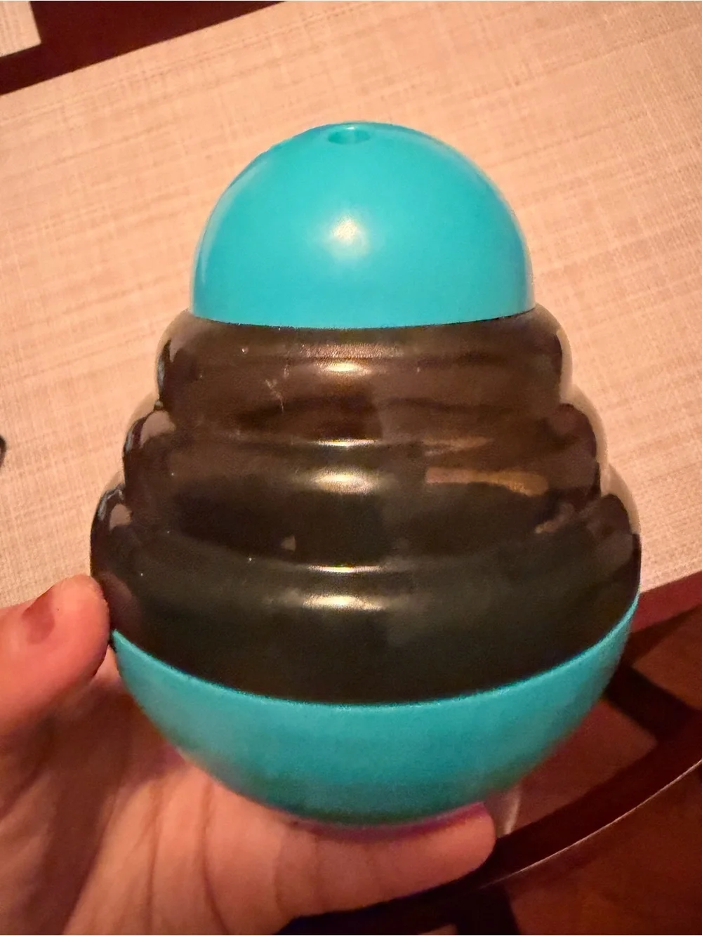 Treat-Dispensing Interactive Dog Toy — Blue and Black